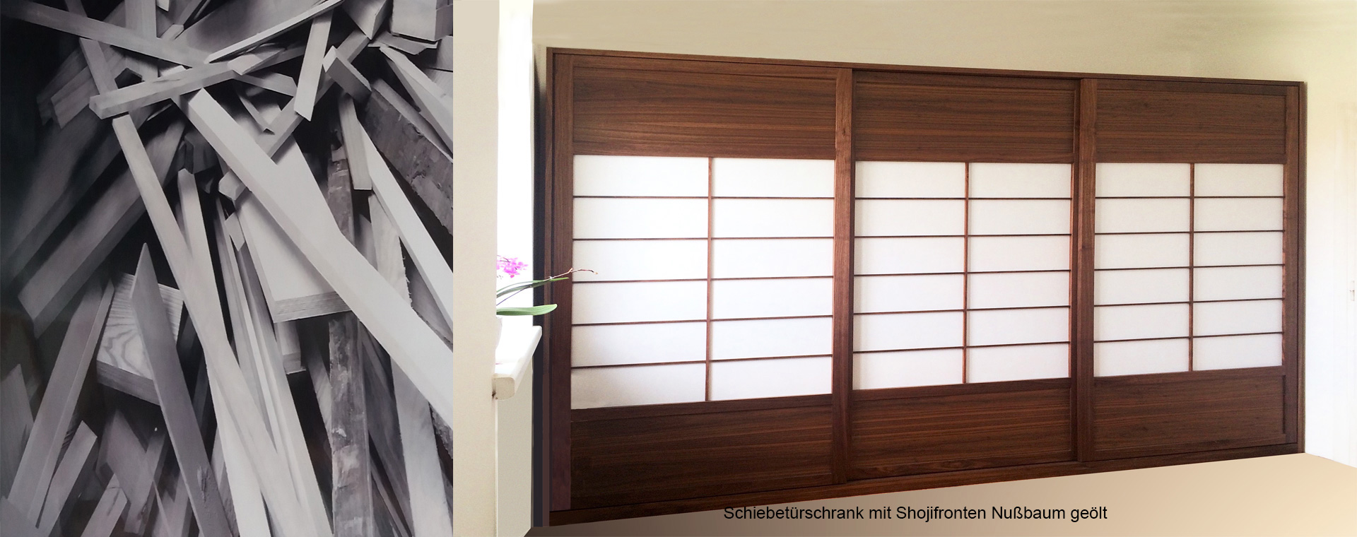 Shojischrank Kick Headboard Nussbaumholz
