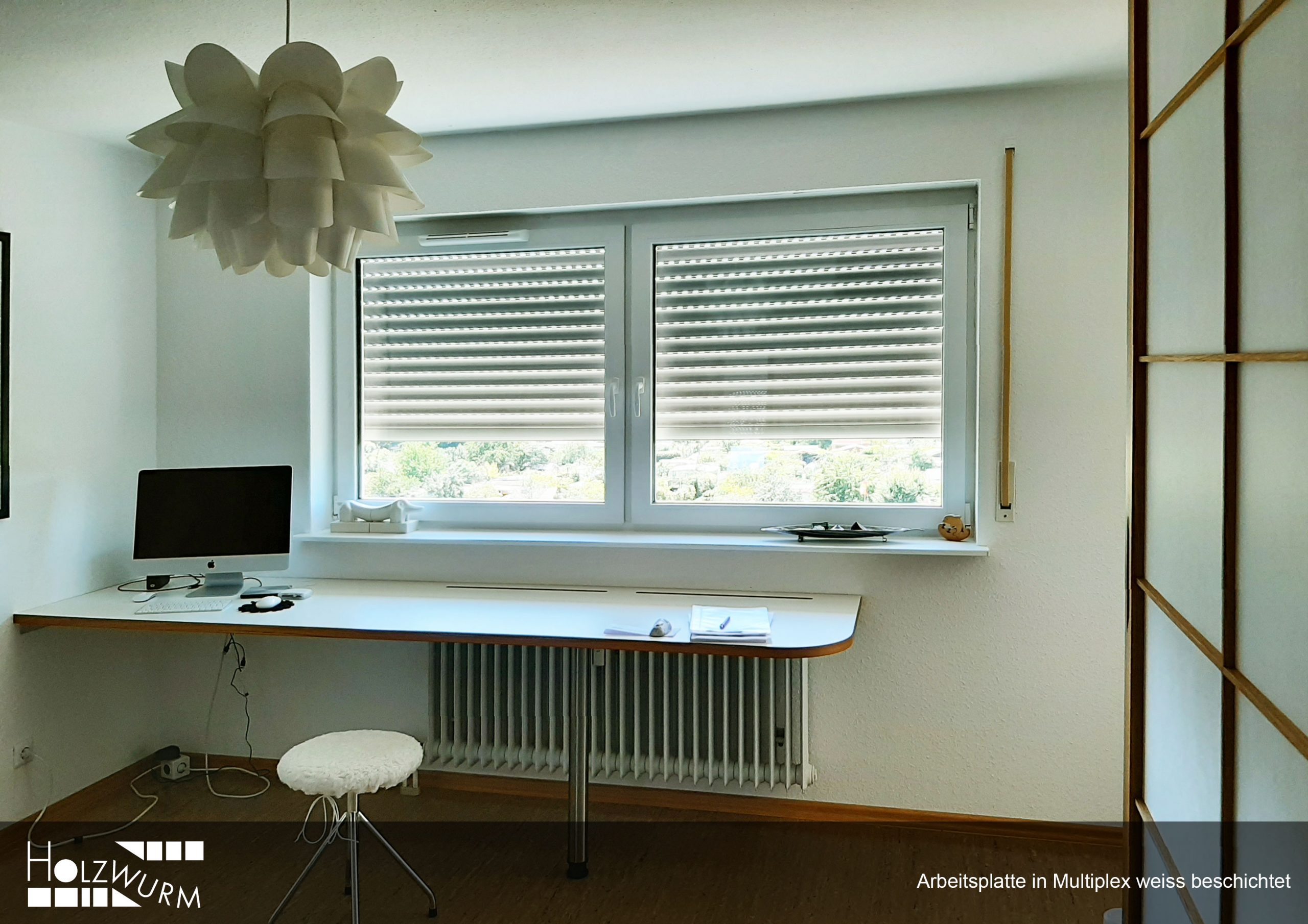 arbeitsplatte-multiplex-weiss-beschichtet Arbeitsplatte für Büro